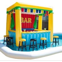 Custom Tent Large Design Inflatable New Bar Lounge Bar Party Inflatable Floating Water Outdoor Dining Bar Swimming Pool
