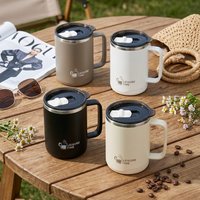 304 Stainless Steel Thermal Coffee Mug Leakproof Insulated Tumbler Dual Drink Cup with Handle Travel Tea Water Bottle Office Hom