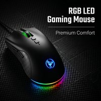 High-End Ergonomic Gaming Mouse with Anti-Slip Side Design Durable Braided Cable Breathing LED Lights USB Plug for PC