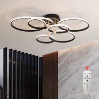 Modern LED Ceiling Chandelier,Dimmable Ceiling Light for Living Bedroom,Gold/Chrome/Black Ceiling Lamp lustre