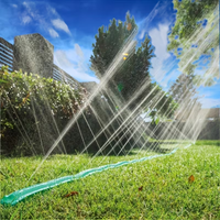2-in-1 Garden Sprinkler & Soaker Hose Flexible Anti-Twist Water-Saving 70% for Lawn Flower Bed Narrow Area Easy Storage
