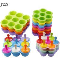 JCD 4/7Holes DIY Ice Cream Pops Silicone Mold Ice Cream Ball Maker Popsicles Molds Baby Fruit Shake Home Kitchen Accessories