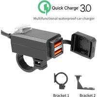 Motorcycle Waterproof SaE to USB Cable Adaptor USB Charger QC3.0 Fast Charging For Phone GPS Tablets Motorbike Accessories