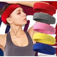 Pure Color Sports Headband Stretch Running Headwear Sweat-Absorbent Headband Women Men Yoga Basketball Fitness Sweatband