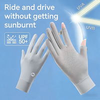 Sunscreen Ice Silk Breathable Gloves for Unisex Summer Outdoor Sports Cycling Driving Gloves Touch Screen Sunscreen Quick Drying