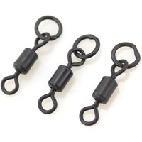 Hirisi 20pcs Carp Fishing Swivel for Chod Rig Link with Solid Ring Terminal Fishing Tackle Fishing Snap Swivels AE045S