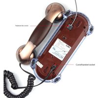 NEW Wall Mounted Wired Telephone Retro Desktop Corded Phone Landline Compact House Phones Home Office