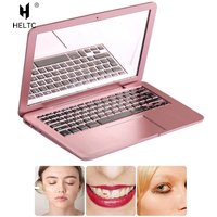 1pc Portable Mini Makeup Mirror Pocket Laptop Glass Women Girls Creative Home Decorative Folding Mirrors Tool Computer Mirror