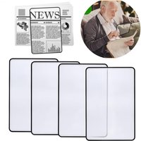 4Pcs Full Page Large Sheet Magnifier Magnifying Glass Reading Aid Glass Page Magnifying Lens Reading Magnifier