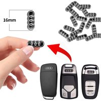 16mm Aluminum Car Key Badge Emblem Replacement Car Key Stickers Tire Valve For Audi Sline A3 A4 A5 A6 A7 A8 Q2 Q3 Q4 Q5 Q6 Q7 Q8