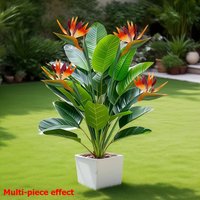 1PC 82cm Artificial Palm Tree or Simulation Bird of Paradise Green Plastic Palm Leaf Branches Suitable for Home Garden Decora
