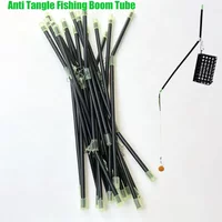 15Pcs Anti Tangle Fishing Boom Tube with Snaps Fishing Balance Connector Fish Tackle Feeder Boom for Carp Fishing