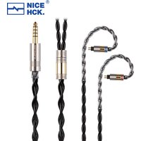 NiceHCK BlackCat Zinc Copper Alloy Oil Soaked HIFI Earphone Upgrade Cable 3.5/2.5/4.4mm MMCX/0.78mm 2Pin for F1 Dioko Kai D13