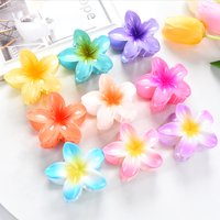 Hawaii Plumeria Flower Hair Clips For Women Girls Beach Vacation Headdress Hair Claw Summer Birthday Party Hair Accessories Gift