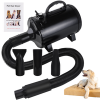 2800W Pet Hair Dryer Dual Speed Adjustable 500-900G Air Pressure Low Noise Design 3 Kinds of Nozzles Pet Grooming Essentials