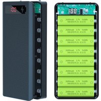 DIY Power Bank 10 slots 18650 Battery Holder Battery Box Micro Type C Dual USB Ports Mobile Phone Charger 18650 Power Bank Case