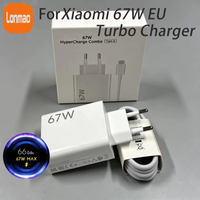 For Xiaomi 67W Charger Fast Charging 1MUSB Cable EU/US Cable Adapter FOR Mi 14 Redmi Note 13 12 Pro Turbo Poco F5 F4