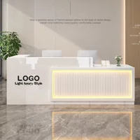 customized Reception Desks Salon Display Design Storage Reception Desks Trendy Luxury Mostrador Negocio Commercial Furniture
