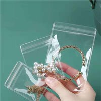 30pcs Small Plastic Bags Plastic Thick Self Sealing PVC Poly Pouches with Zipper for Earrings Bracelet Storage Jewelry Packing