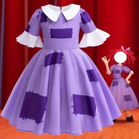 Cartoon Amazing Ragatha Circus Cosplay Costume Elder Sister Pomni Printed Dress Halloween Stage Performance Clothing