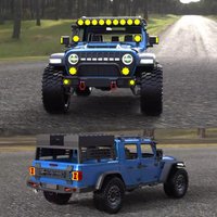 CK5812 RC Crawler 1/7 Scale Electric Remote Control Off-Road Vehicle Model with Wiper Linkage Mode Remote Control Car Model Toy