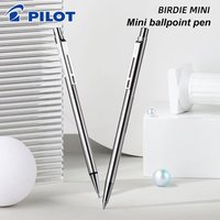 New Japan Pilot Mini Ballpoint Pen BIRDIE MINI 0.7mm Metal Mini Portable Pocket Pen Black Writing School Office Supplies