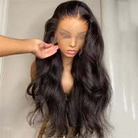 250 Density 14x6 Pre Plucked Body Wave Lace Front Brazilian Human Hair Wigs Black Color 30 40 Inch Raw Wet And Wavy HD Lace Frontal Wig For Women 13x6