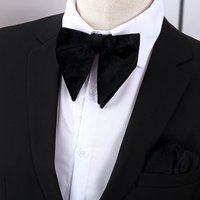 Fashion Velvet Big Bowties Flannelette Large Size Bow Ties For Men Formal Dress Handkerchief Wedding Party Tuxedo Groom Bow Knot
