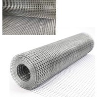 Welded Wire Mesh Roll, 2.5cm x 2.5cm Hole, 0.9mm Steel Wire Diameter, for Decorative Fencing Outdoor Security Plant Protection