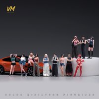 Miniature Figure 1/64 1/43 1/24 1/18 Fashion Boy Girl Female Mini Doll 3D Print Diorama Props For Car Model Matching Display