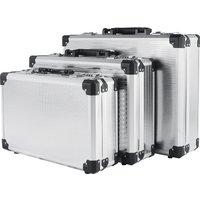 Étui de protection en aluminium, boîte de rangement, valise avec Psychà clés, cubes en éponge, compartiment pour micro-phone, carte son, centre commercial