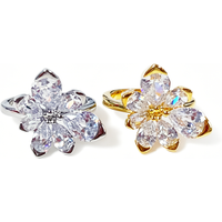 Exquisite Flower Pear-cut Water drop Moissanite Ring S925 Silver For Women Party Daily Jewelry Wedding Gifts