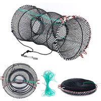 Goture Portable Pop-up Crab Trap Folded Fishing Trap Minnow Crawfish Shrimp Lobster Bait Snare Fish Trap Net with 32ft Hand Rope