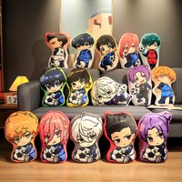 Kawaii Blue and Locks Series Plush Toy Hug Pillow Cartoon Anime Character Isagi Yoichi Mikage Reo Creativity Printing Stuffed