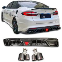 For 2013-2018 Ford Mondeo Fusion Body Kit Rear Bumper Rear Lip Diffuser Tail Throat