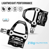 AliExpress 2024 RYET Carbon Road Bike Pedal with Cleats 3 Bearings 218g Ultralight Clipless Cycling Pedal Bycicle Accessories MTB Pedals