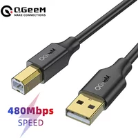 QGeeM USB2.0 Printer Cable USB Printer Cable Type A to B Printer Scanner Cable for HP Canon Epson Samsung USB Cable for Printer