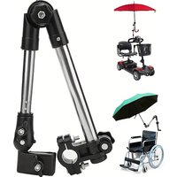Stainless Steel Umbrella Stand, Equipped with Adjustable Foldable Bracket and Locking Device - Heavy-duty Design, Suitable For