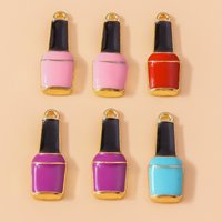 20pcs 9x25mm Cute Enamel Nail Polish Bottle Charms Pendants for Jewelry Making Earrings Necklace Bracelet DIY Crafts Supplies