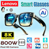 Lenovo Smart AI Glasses 800W HD 8K Shooting Camera Photo Video Voice Call Translation Bluetooth AI Motorcycle Glasses Upgrade image 4