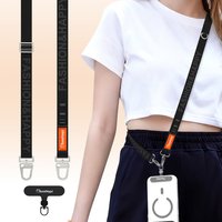 Universal Phone Lanyard Crossbody Necklace Strap for Mobile Phone Wire Long Hanging Rope with Clip Anti-Lost Durable and Sturdy