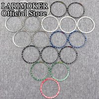 LARIMOKER Flat Aluminium Bezel Insert 38.5*34mm Orange Red Y-meter Fit 39.6mm Chronograph VK63 Watch Case Modified Watch Parts