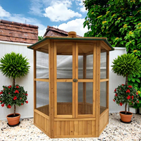 sf-SDB004 Outdoor Bird Aviary Wooden Large Bird Cage Featuring Play Stand Perches Nest Habitat Include Easy to Clean Bird House*
