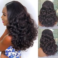 Perruque indienne sans colle HD, cheveux non transformés à 100% de densité, vague de corps rebondisnoyaux, dentelle 13x4, dentelle 4x4, fermeture à lacet, double noyer, adt, 250%