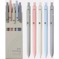 5-Color Morandi Colour Gel Pens Set Soft Touch Quick Dry Smooth 0.5mm Gel Ink Pen For School Student Writing Stationery Supplies
