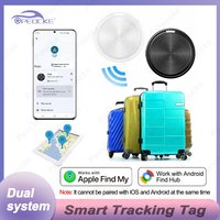 Dual-System Bluetooth Location Tracker for iOS & Android Find My Device, Lost Item Finder, Smart Tag Key Wallet Bags Finder