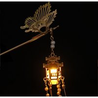 Ethnic Style Hairpins with Tassel Lamp, Alloy Hairpin Sticks for Birthday Gifts, Vintage Chinese Hair Accessories for Women