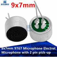 5~10PCS EGBO 9x7mm 9767 Microphone Electret Microphone with 2 pin pick-up