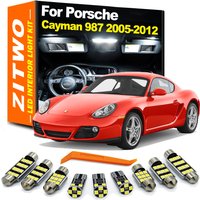 ZITWO 14Pcs LED Bulb Interior Map Dome Reading Trunk Light Kit For Porsche Cayman 987 2005 2006 2007 2008 2009 2010 2011 2012