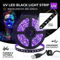 DC 5V UV LED Light Strip Ultraviolet 395-405nm Purple Light 2835 SMD UV Lamp Flexible LED Ribbon For Glow Fluorescence Party